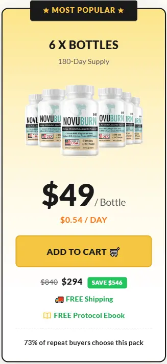 NovuBurn 6 Bottle Price